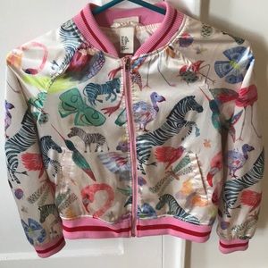 H & M Animal print bomber jacket.(used)